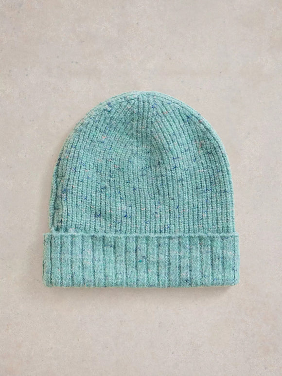 White Stuff Abby Knitted Beanie Light Teal