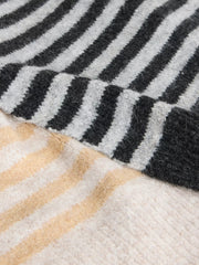 White Stuff Stripe Knitted Scarf Nat MLT