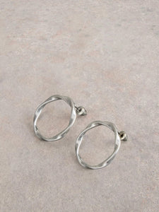 White Stuff Cynthia Round Earrings Silver