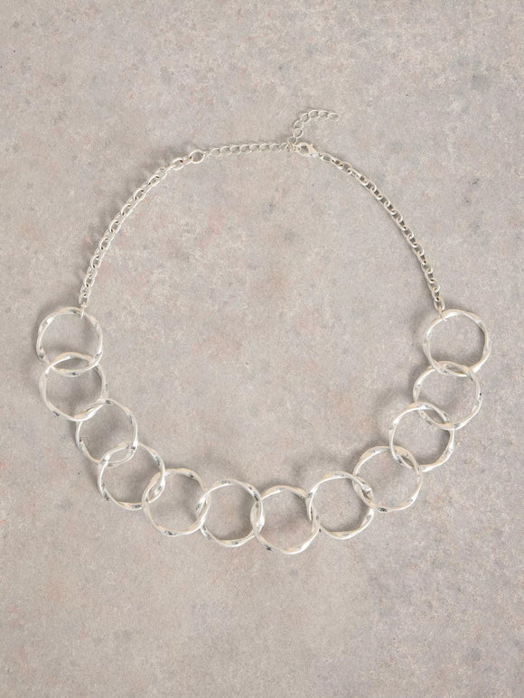 White Stuff Cynthia Round Chain Necklace Silver