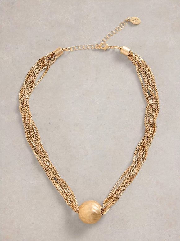 White Stuff Abelia Chain Necklace Gold