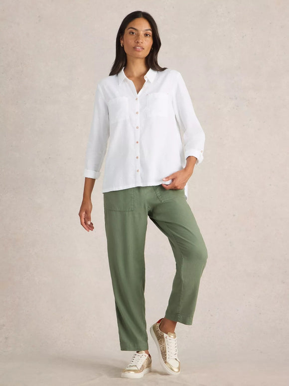 White Stuff Sophie Organic Cotton Shirt Pale Ivory