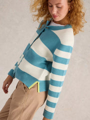 White Stuff Jana Cardi in Turquoise Blue