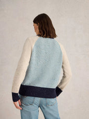 White Stuff Colourblock NEP Jumper Blue MLT