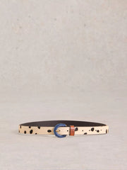 White Stuff Woven Buckle Belt Nat MLT