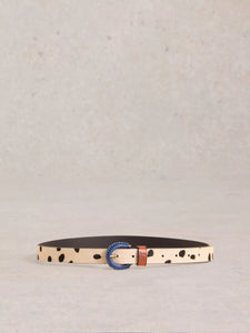 White Stuff Woven Buckle Belt Nat MLT