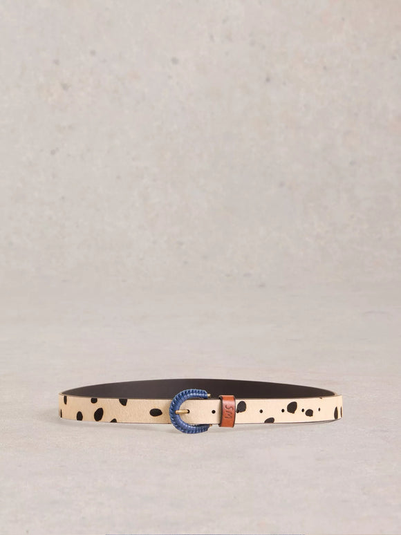 White Stuff Woven Buckle Belt Nat MLT