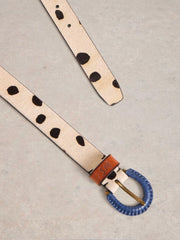 White Stuff Woven Buckle Belt Nat MLT