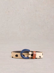 White Stuff Woven Buckle Belt Nat MLT