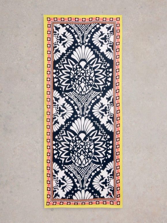 White Stuff Calypso Printed Scarf Navy MLT