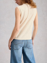 White Stuff Nova Linen Blend Tank Nat White