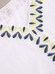 White Stuff Neva Embroidered Top White MLT