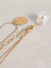 White Stuff Pearl Pendant Layered Necklace