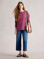 White Stuff Talia NEP Jumper Dark Plum