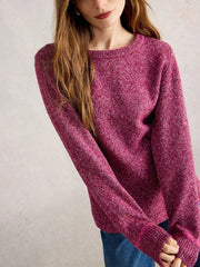 White Stuff Talia NEP Jumper Dark Plum