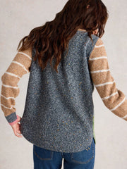 White Stuff Talia NEP Jumper Green MLT