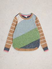 White Stuff Talia NEP Jumper Green MLT