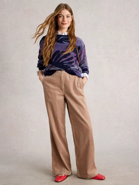 White Stuff Fern Spacedye Jumper Navy Multi