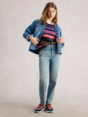 White Stuff Lottie Fairisle Tank Top Navy MLT