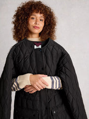 White Stuff Nolan Quilted Coat Pure Black