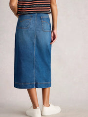 White Stuff Tia Mid Denim Midi Skirt