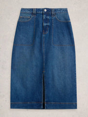 White Stuff Tia Mid Denim Midi Skirt