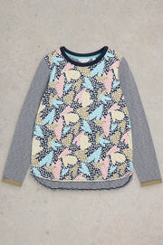 White Stuff Clara Long Sleeve Tee Black MLT