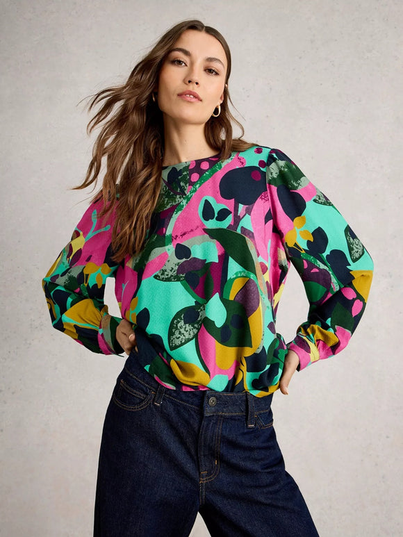 White Stuff Ulla Top Pink MLT