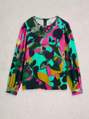 White Stuff Ulla Top Pink MLT