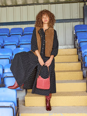 White Stuff Gina Midi Dress Black MLT