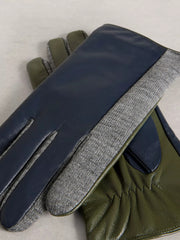 White Stuff Layla Leather Glove Navy Multi