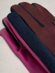 White Stuff Layla Leather Glove Plum MLT