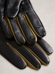 White Stuff Carrie Leather Gloves Pure Black