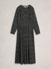 White Stuff Edie Metallic Dress Black MLT