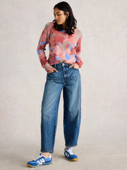 White Stuff Jodie Printed Jumper Red Print