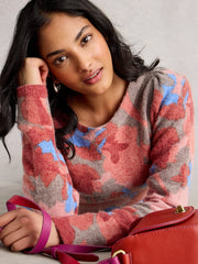 White Stuff Jodie Printed Jumper Red Print