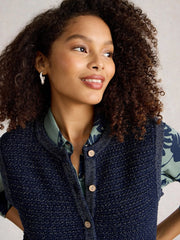 White Stuff Belle Sparkle Tank Dark Navy