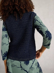 White Stuff Belle Sparkle Tank Dark Navy