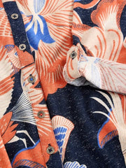 White Stuff Annie Print Sparkle Shirt Navy Print