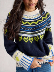 White Stuff Harriet Fairisle Jumper Navy Multi