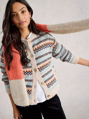 White Stuff Georgina Fairisle Cardigan Nat MLT