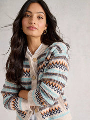White Stuff Georgina Fairisle Cardigan Nat MLT