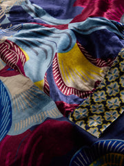 White Stuff June Velvet Dress Navy Multi