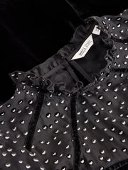 White Stuff Lexi Velvet Top Pure Black