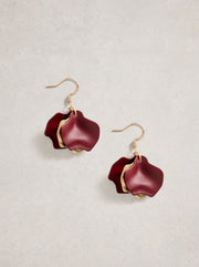 White Stuff Chloe Petal Earrings Plum MLT
