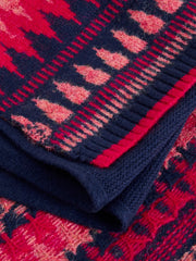 White Stuff Fairisle Knit Scarf Navy MLT