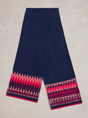 White Stuff Fairisle Knit Scarf Navy MLT