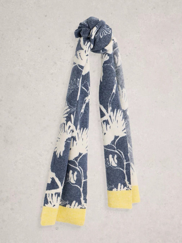 White Stuff Karli Printed Scarf Navy Multi