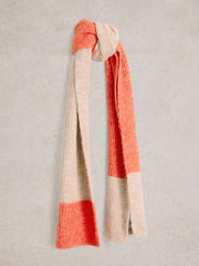 White Stuff Colourblock Knit Scarf Nat MLT