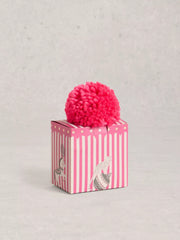 White Stuff Pom Beanie In A Box Mid Pink